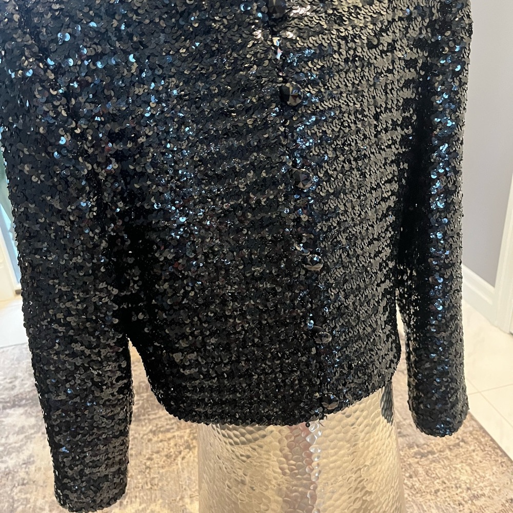 COPY - 1+1 size 10 vintage, sparkling, sequin, disco, dinner, jacket, gala even… - Picture 8 of 17